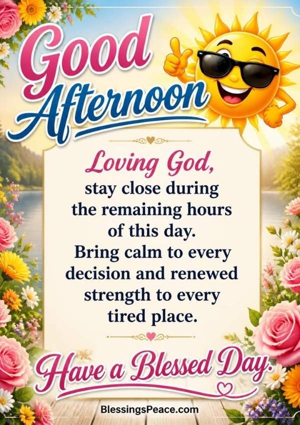 Good Afternoon Blessings and Prayers