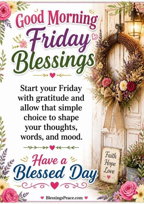 Good Morning Friday Blessings