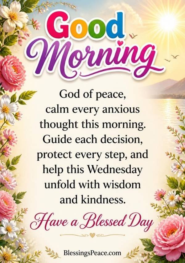 Good Morning Wednesday Blessings and Prayers