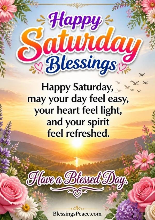 Happy Saturday Blessings