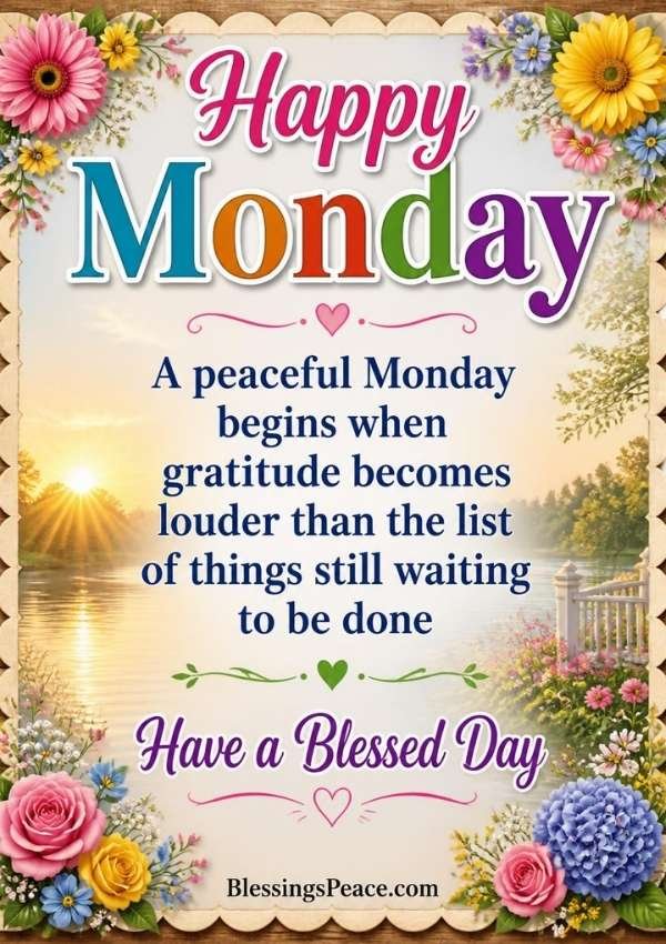Monday Morning Blessings and Prayers
