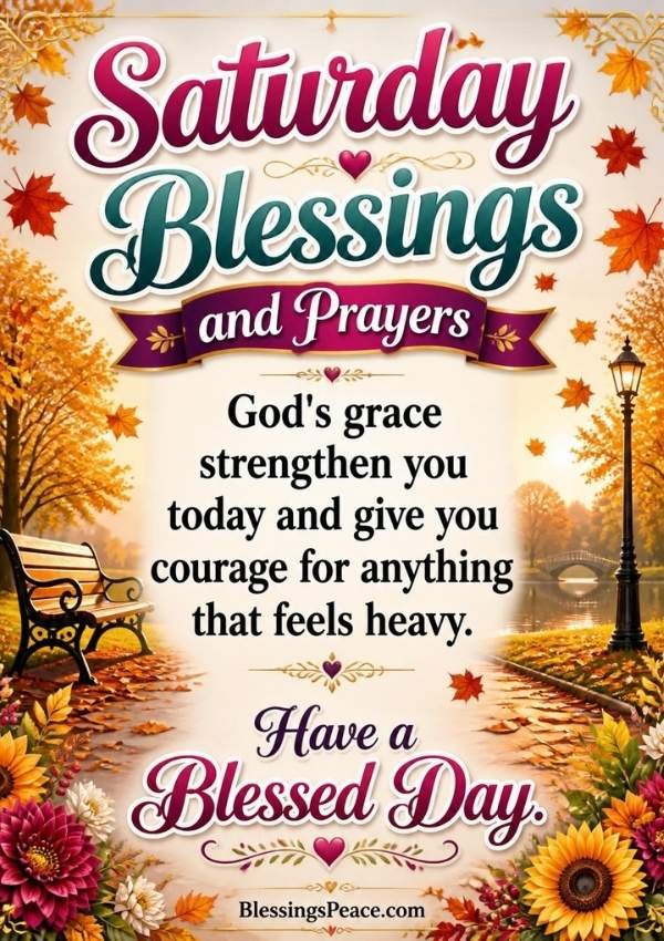 Saturday Blessings and Prayers