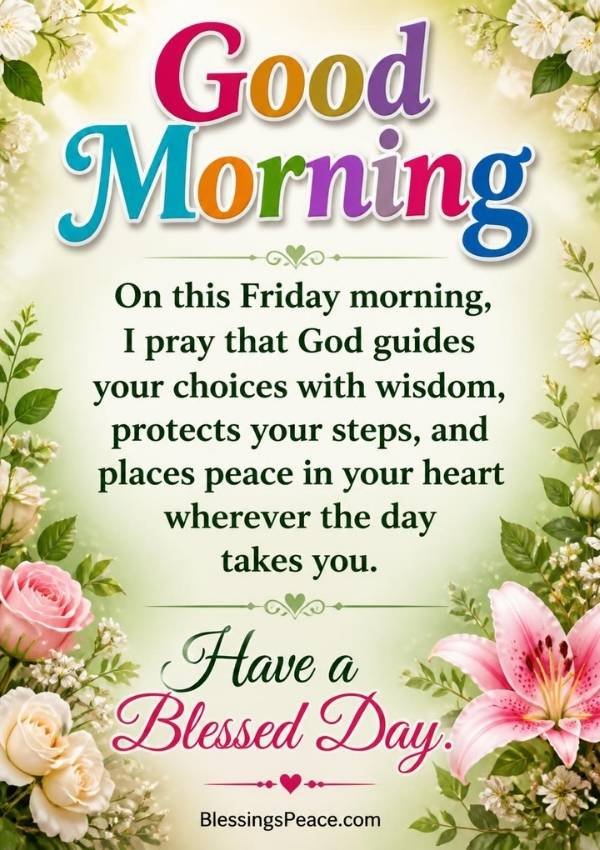 Friday Morning Blessings and Prayers