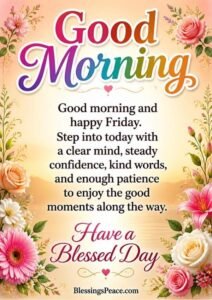 Good Morning Friday Blessings
