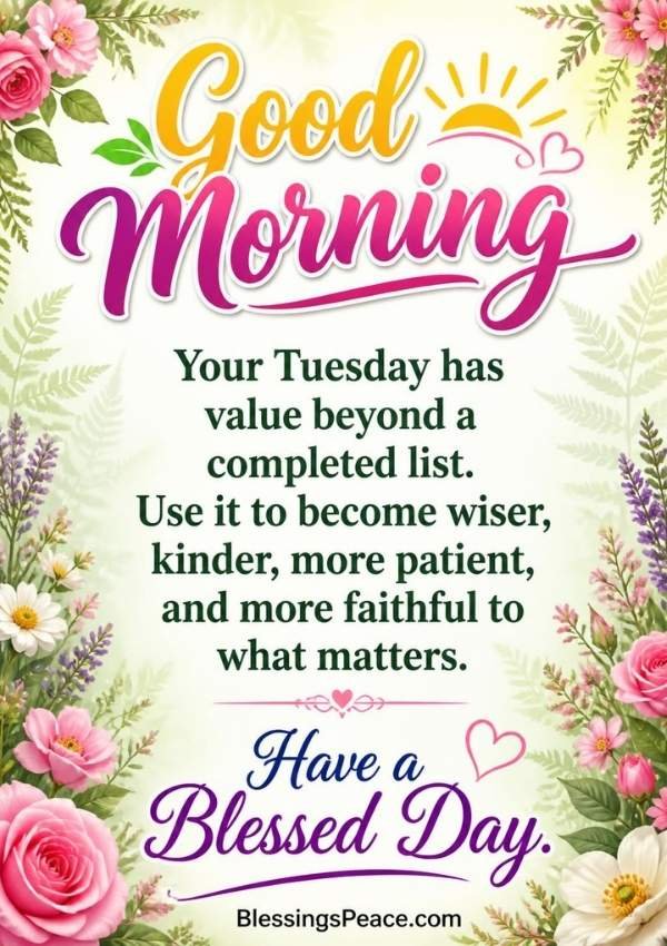 Good Morning Tuesday Blessings