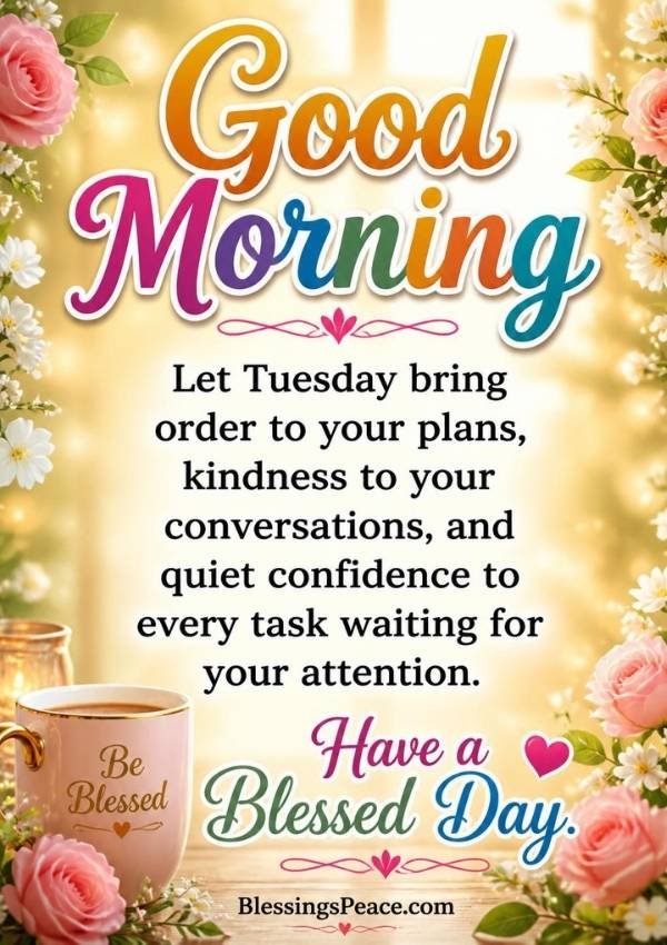 Good Morning Tuesday Blessings