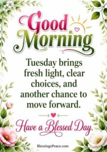 Good Morning Tuesday Blessings