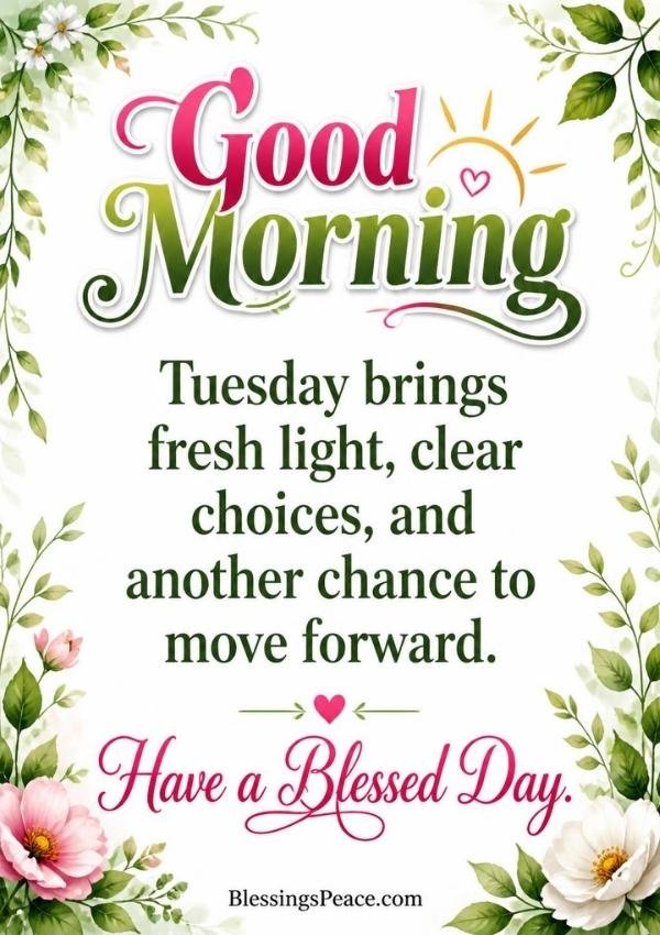 Good Morning Tuesday Blessings