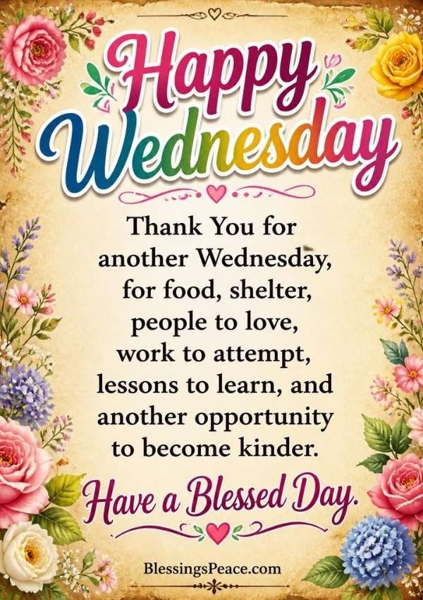 Wednesday Blessings and Prayers