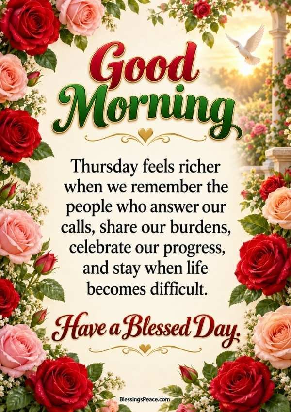 Thursday Morning Blessings for Friends and Family